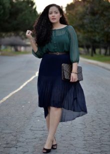 asymmetric summer skirt for overweight women