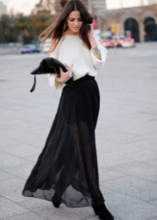 Long skirt for girls with a figure like Pear