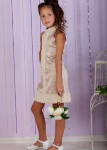 Cocktail dress for girls with a straight cut