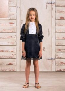 Satin cocktail dress for a girl