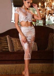 lekka koronkowa spódnica ołówkowa