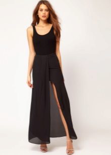Long black skirt for the summer