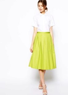 Flowing skirt for summer bright color