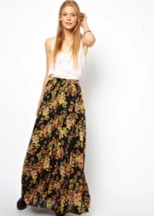 Floor-length skirt for summer
