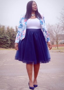 Medium layered skirt for full length