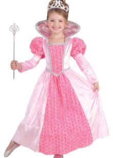 New Year's princess dress for the girl on the floor