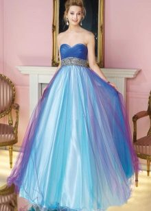 taffeta wedding dress with overflows