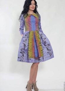 bright taffeta dress