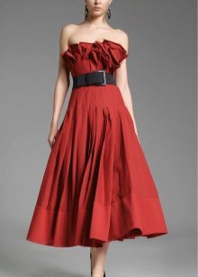 taffeta bustier dress