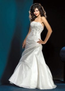 embroidered taffeta evening dress