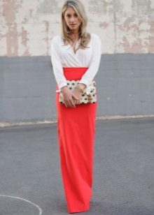 Straight floor-length skirt