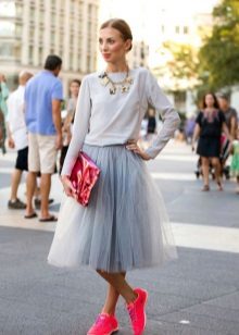 midi skirt and sporty outfits