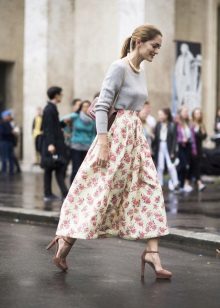  floral midi skirt