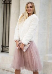 light puffy midi skirt