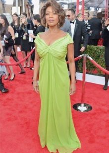 Empire style long green dress