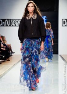 colorful chiffon skirt