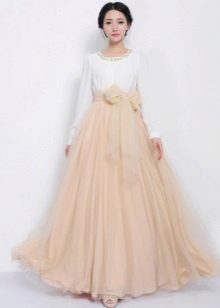 fluffy delicate chiffon skirt