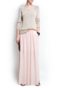 pale pink chiffon skirt