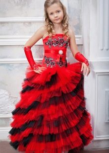 Elegant tiered ball gown for girls