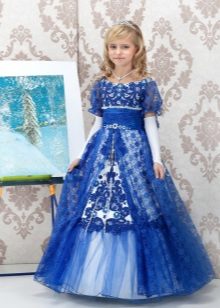 Chic Christmas lace puffy dress for a girl