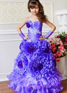 Chic multi-layer ball gown for a girl