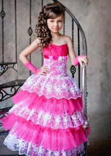 Chic ball gown for girls with lace