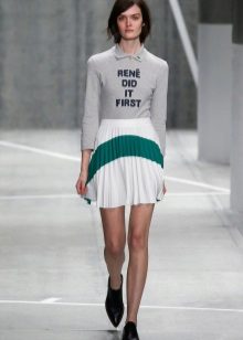 white and green sports skirt