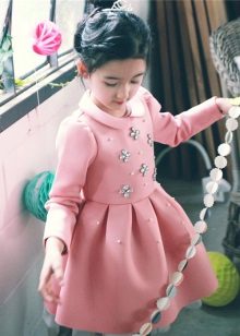 A fluffy winter dress for girls