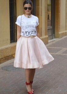 Light pink organza skirt