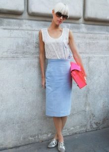 jean pencil skirt