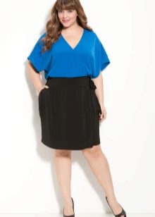 black wrap pencil skirt for overweight women