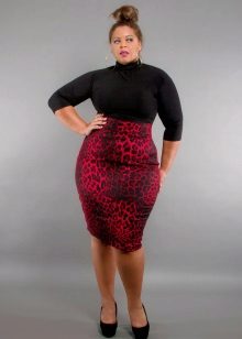  animal print pencil skirt for overweight women