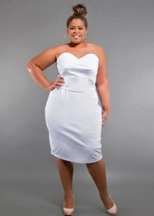summer white pencil skirt for overweight women
