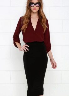 Business Style High Waist Pencil Skirt