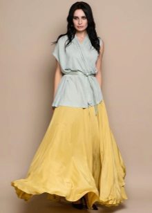 light skirt on the floor