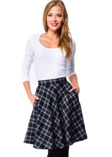 plaid sun skirt with pockets
