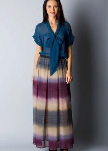 long striped skirt