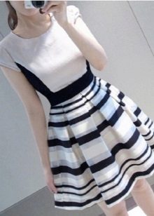 puffy striped skirt