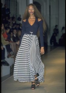 pancake fluffy striped skirt