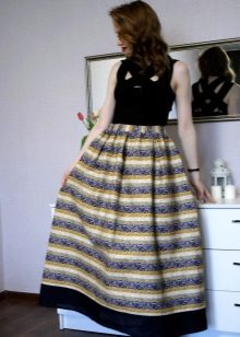 stripe maxi skirt