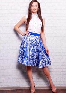 gzhel elastic skirt