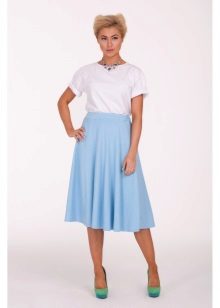 blue elastic skirt