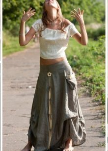 stylish skirt with a wide cut
