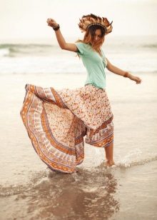 hippie elastic skirt