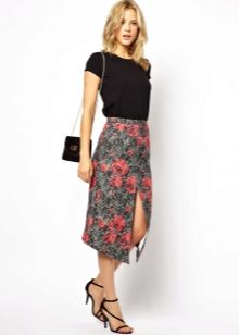 Floral cut summer skirt