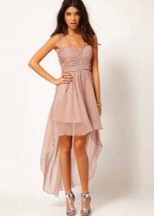 Evening dress with a train