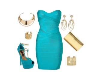 Accessories for a turquoise dress