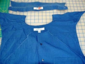 Neckline on a man’s shirt