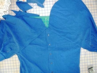 Forming a bodice on a dress from a men's shirt
