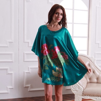 Silk home tunic dress